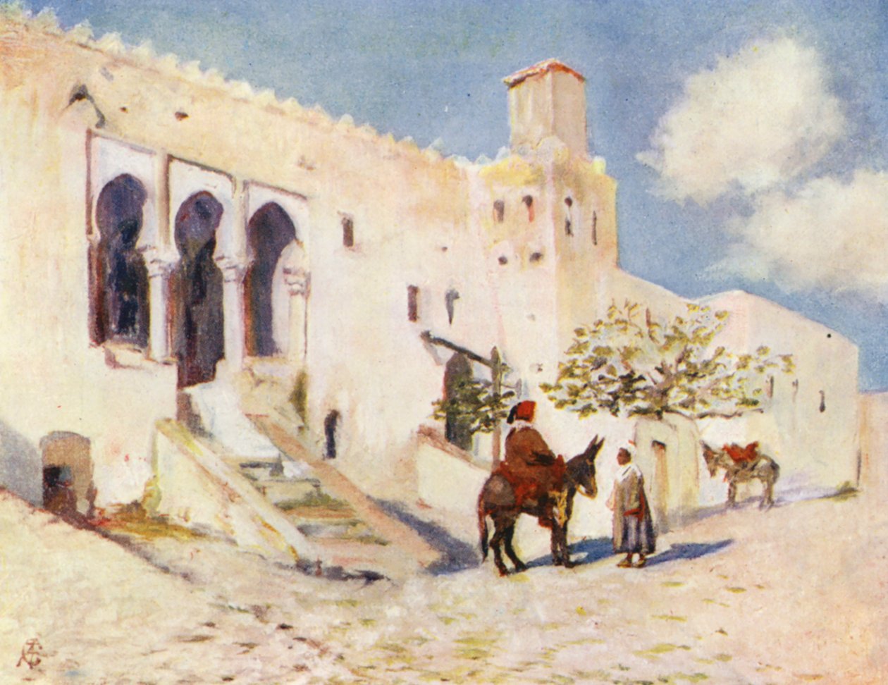 Fængslet i Tanger (farvelitografi) af Augustine Fitzgerald
