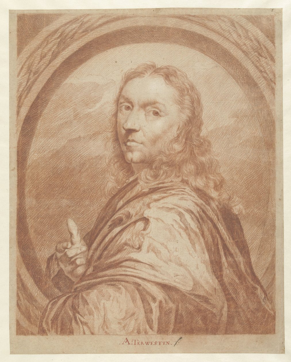 buste af en mand af Augustinus Terwesten (I)