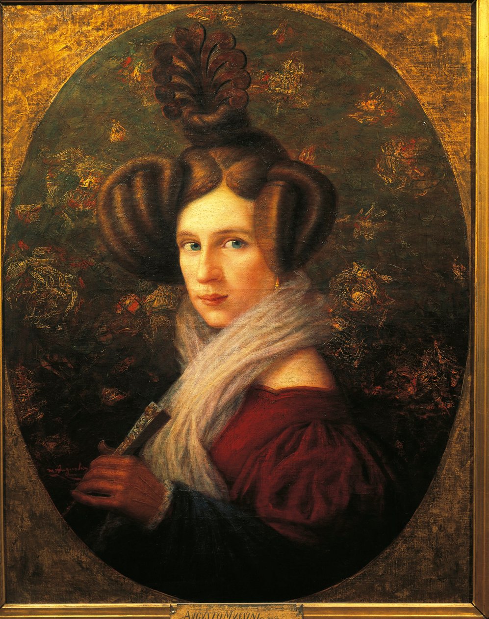 Italien, Milano, Portræt af Margherita Barezzi (1814-1840), Giuseppe Verdis hustru af Augusto Mussini
