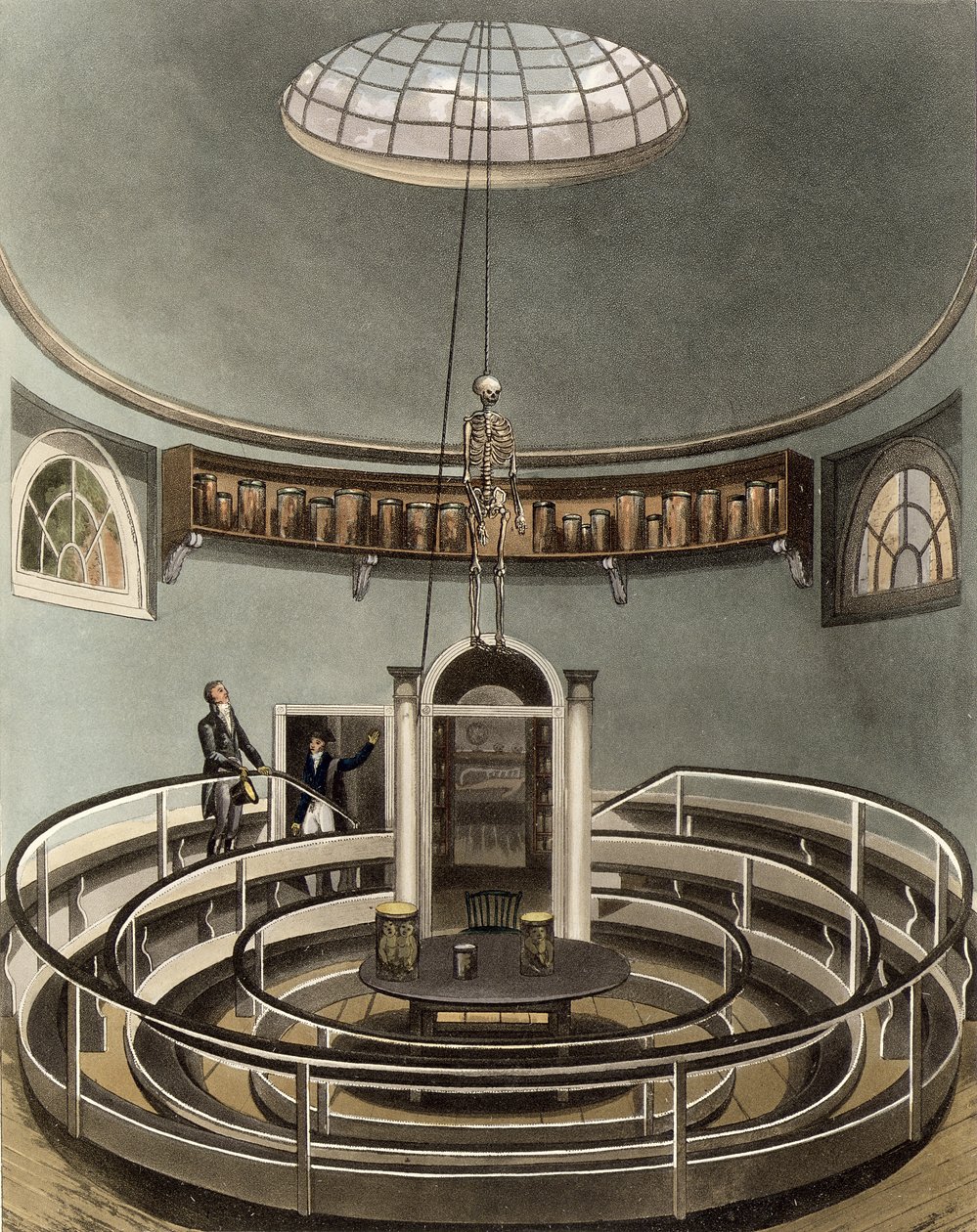 Interiør af Theatre of Anatomy, Cambridge, fra 