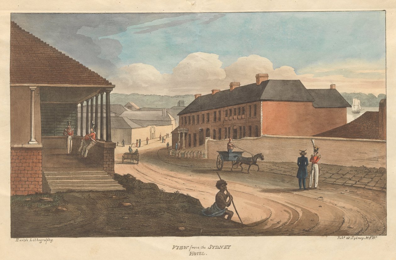 Udsigt fra Sydney HotelEarle, Augustus. Udsigter i Australien. Sydney- Earles Lithography, 1826. af Augustus Earle