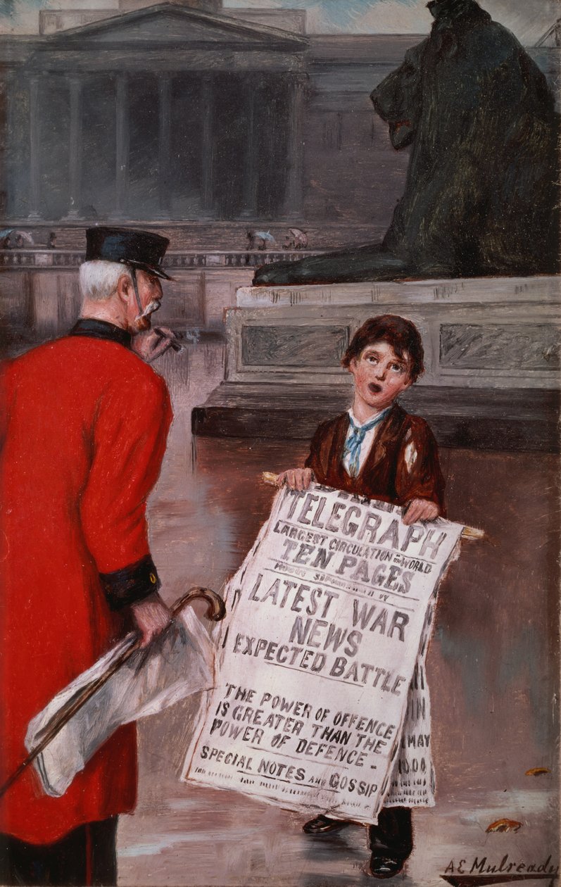Krigsnyt, ca. 1900 af Augustus Edward Mulready