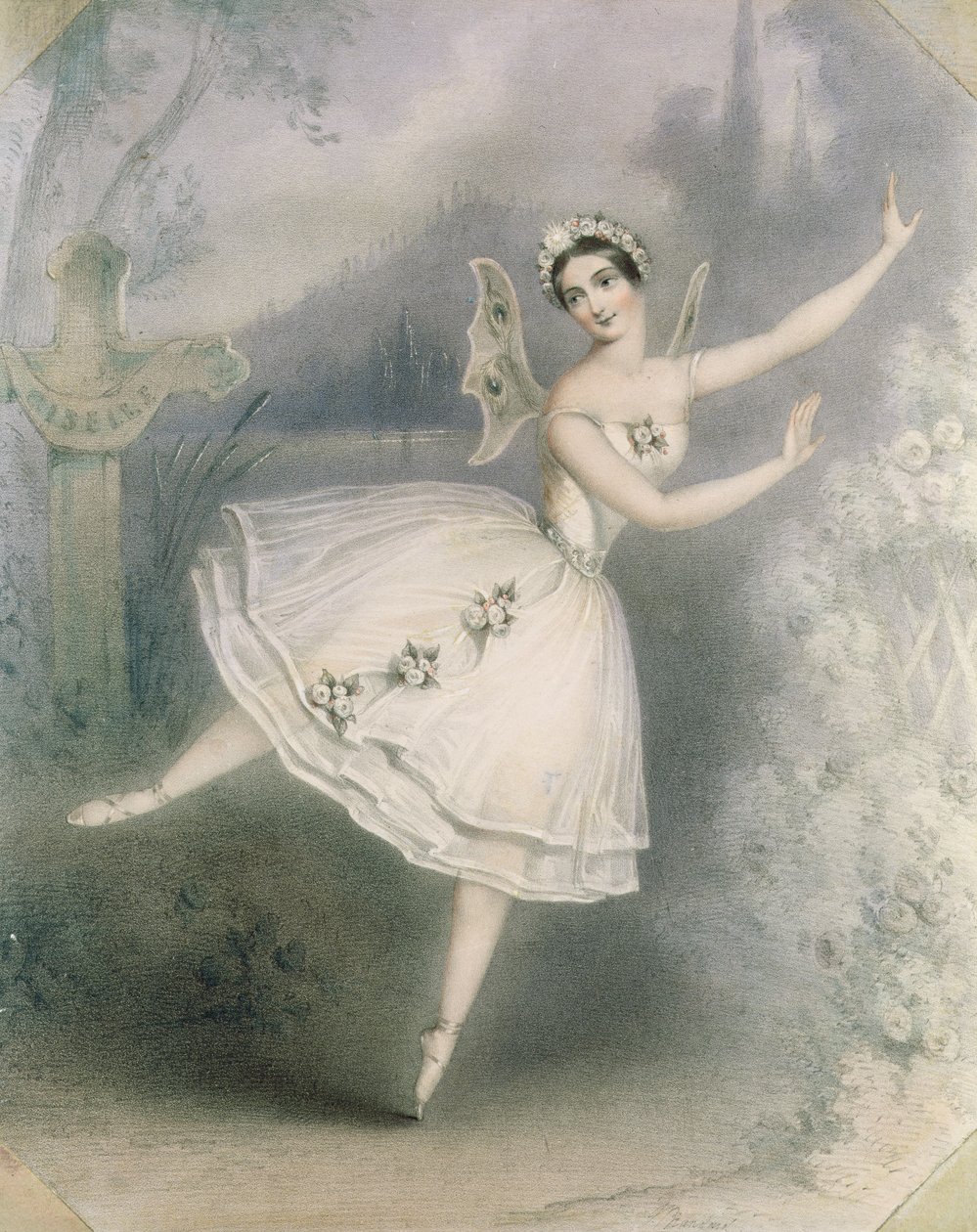 Carlotta Grisi (1819-99) som Giselle, Paris, ca. 1841 af Augustus Jules Bouvier