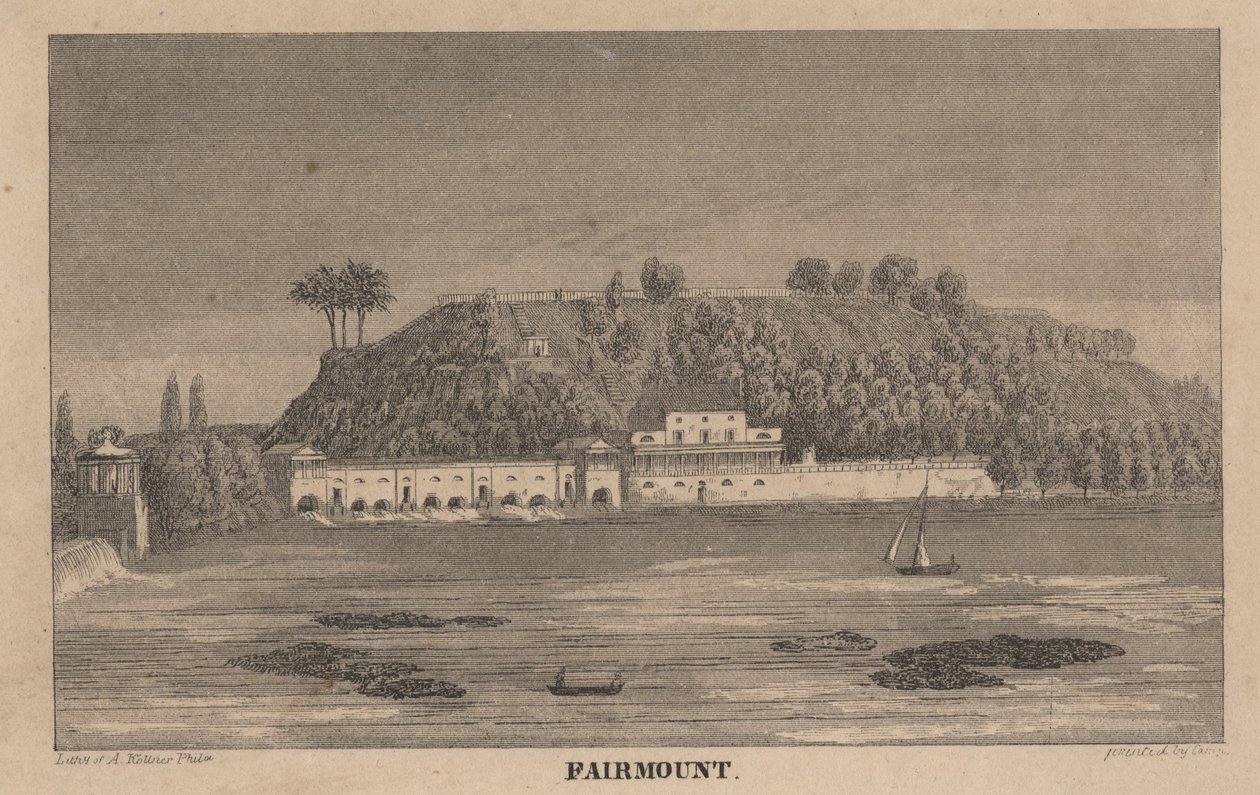 Fairmount, ca. 1848 af Augustus Kollner