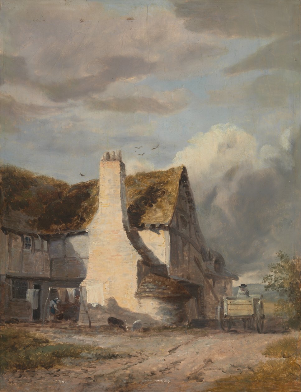 Sommerhus ved en landevej af Augustus Wall Callcott