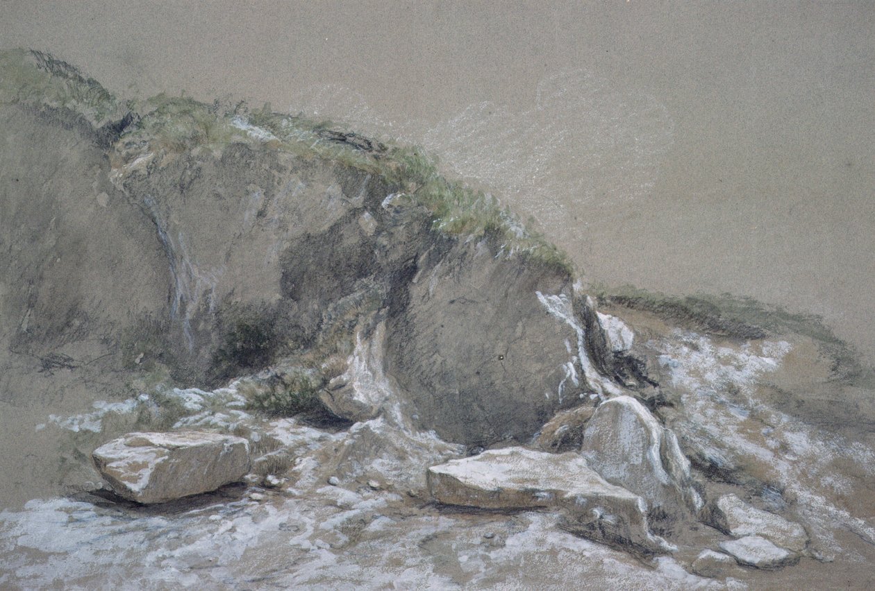 Rocks and Sea, Isle of Wight, (tegning) af Augustus Wall Callcott