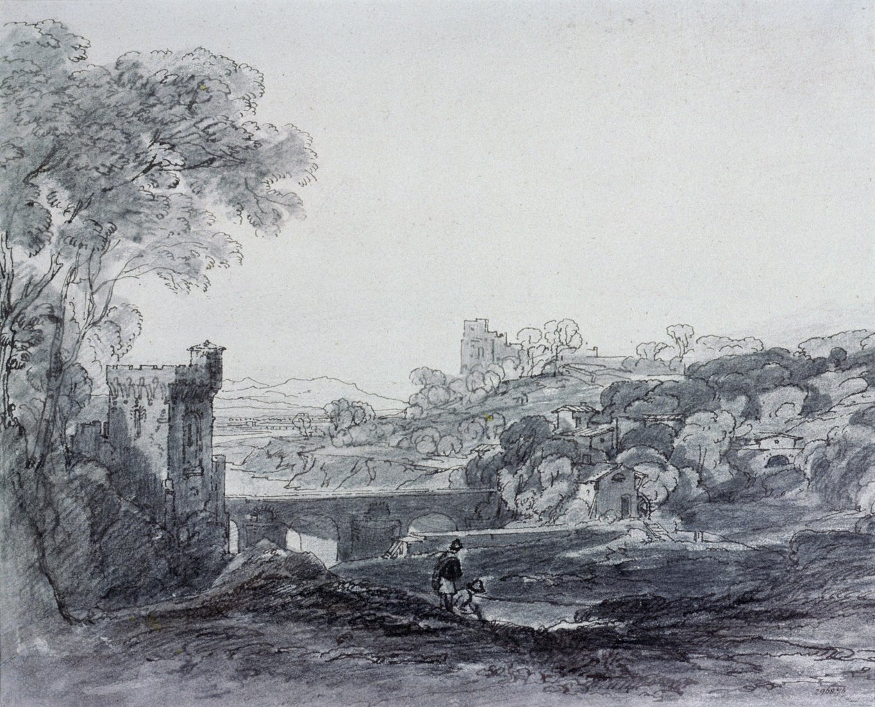 Se i Italien (tegning) af Augustus Wall Callcott