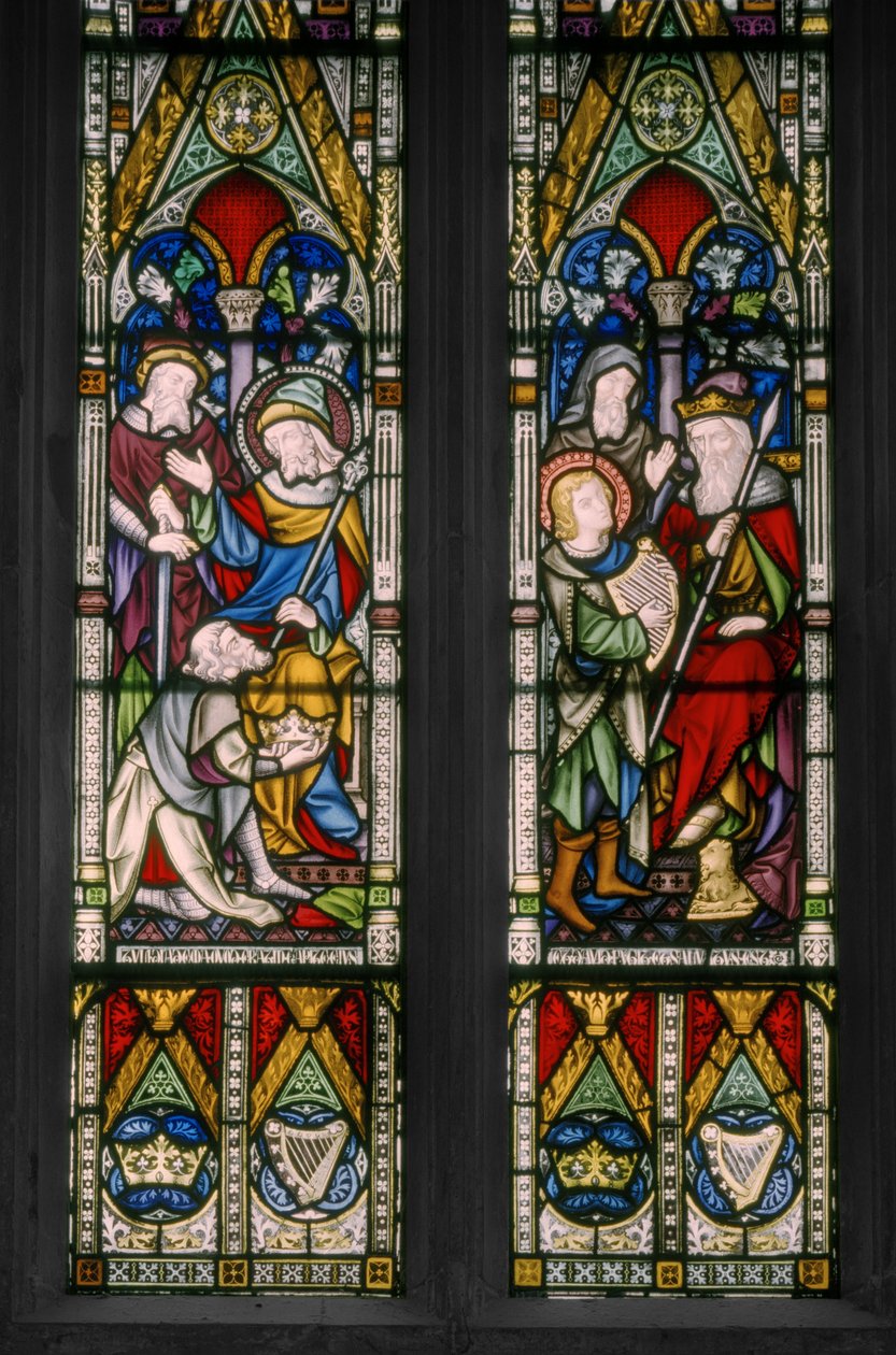 Bibelske scener af David & Saul detaljer, 1852 af Augustus Welby Northmore Pugin