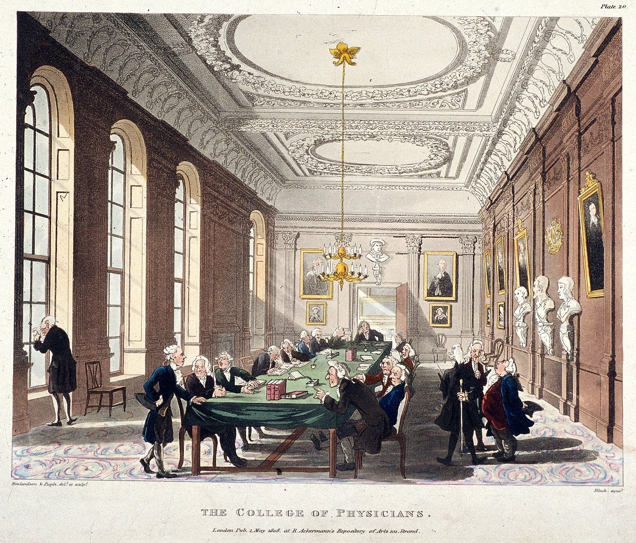 College of Physicians, London, 1808 af Augustus Charles Pugin, Thomas Rowlandson