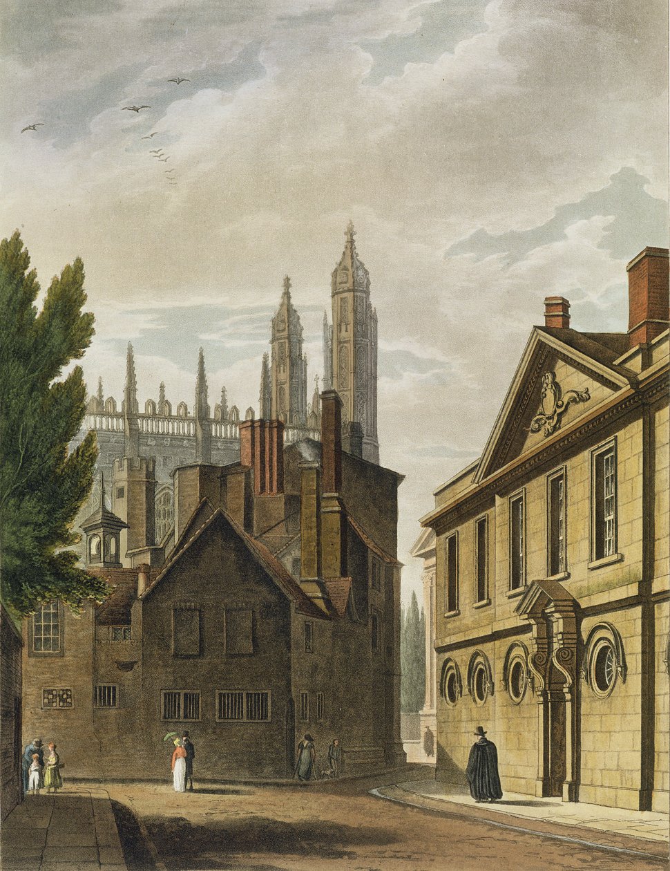 Forsiden af Trinity Hall, Cambridge, fra 