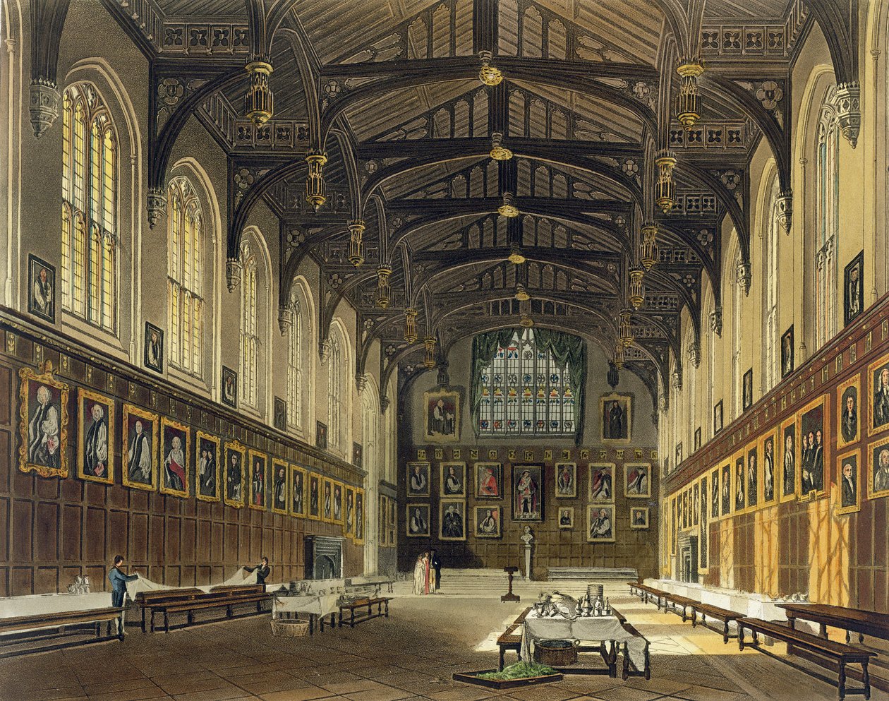 Interiør af Hall of Christ Church, illustration fra 
