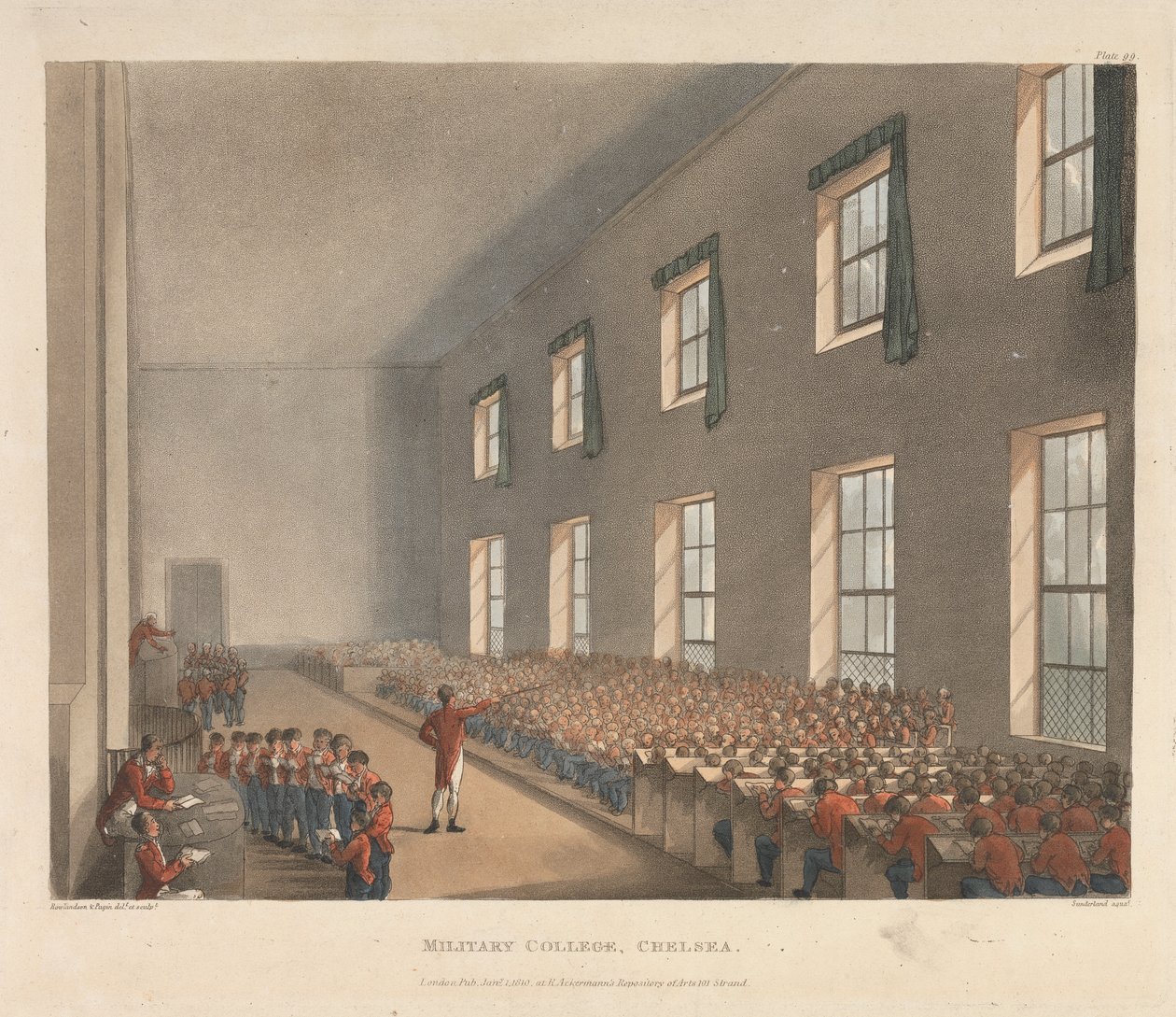 Military College, Chelsea af Augustus Charles Pugin