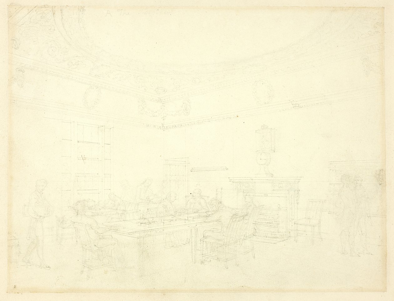 Studie for Board of Trade, fra Microcosm of London af Augustus Charles Pugin