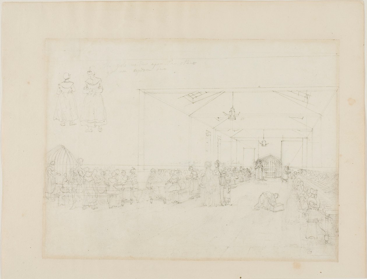 Studie til spisesal, asyl af Augustus Charles Pugin
