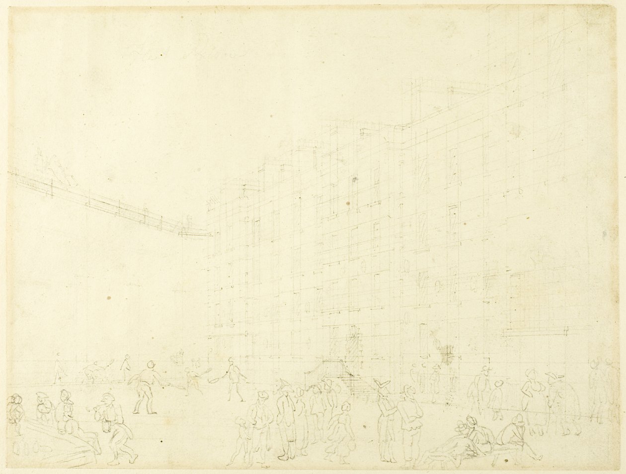 Studie til Fleet Prison, fra Microcosm of London af Augustus Charles Pugin