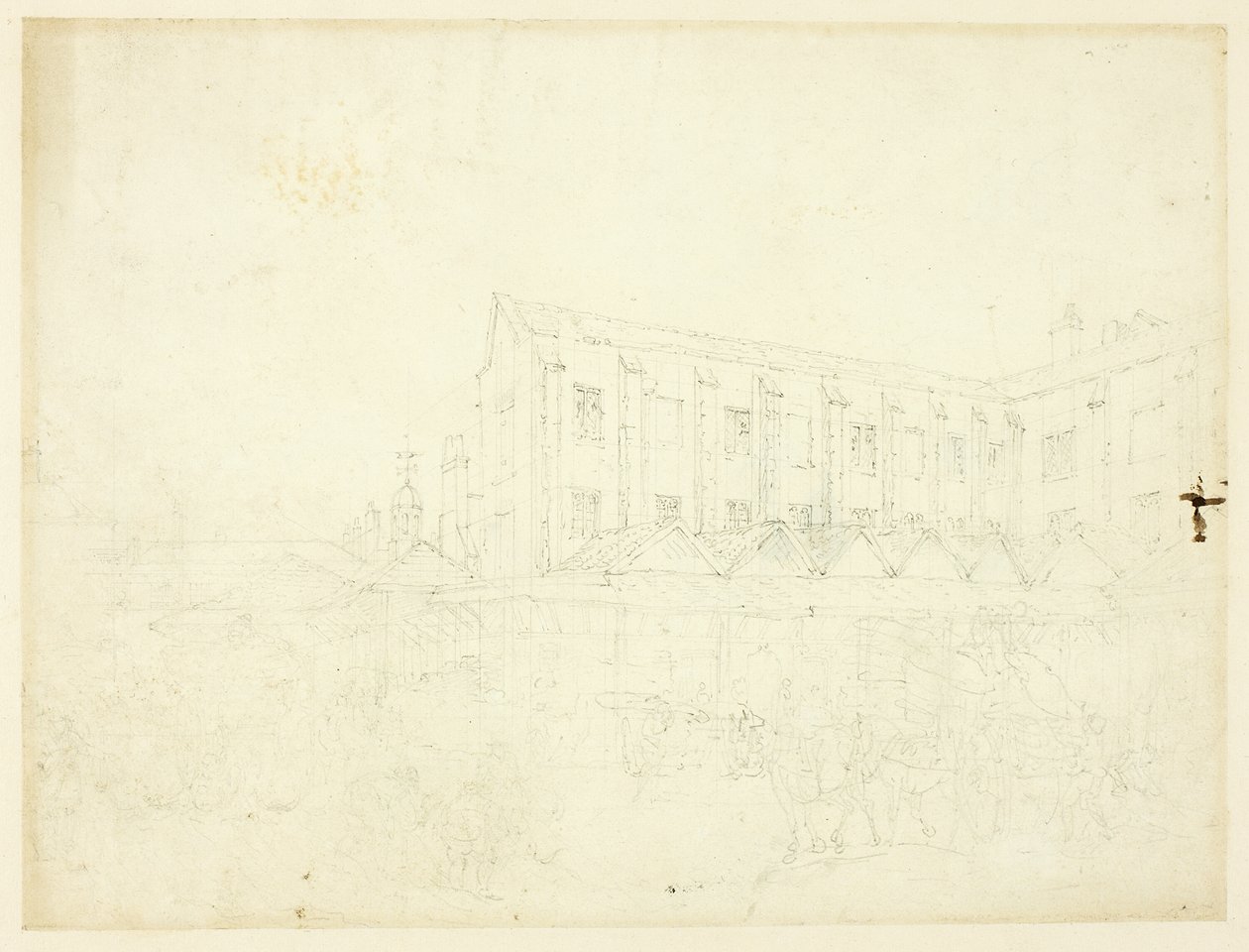 Studie for Leaden Hall Market, fra Microcosm of London af Augustus Charles Pugin