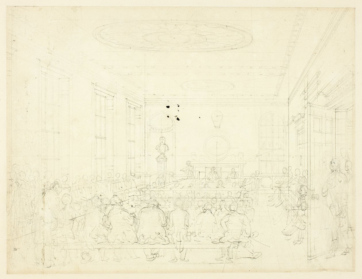 Studie for Society for the Encouragement of Agriculture, fra Microcosm of London af Augustus Charles Pugin