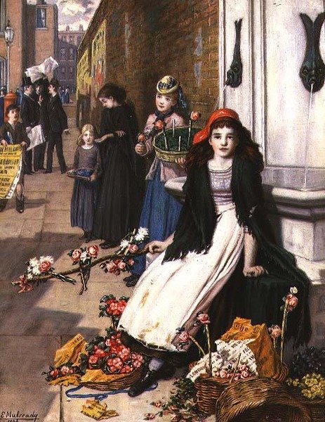 På hjørnet af en gade i London af Augustus Edward Mulready