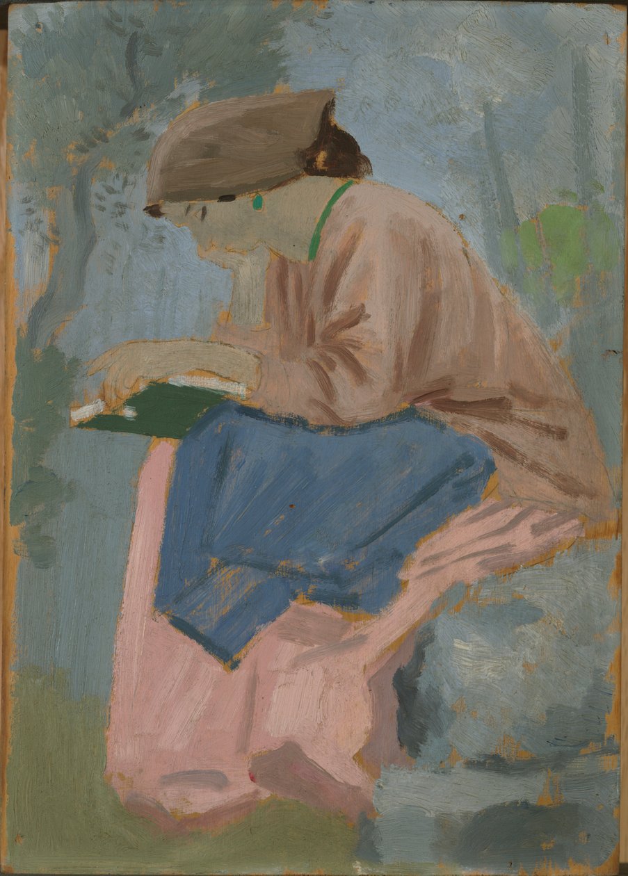 En kvinde læser - provencalsk undersøgelse af Augustus John