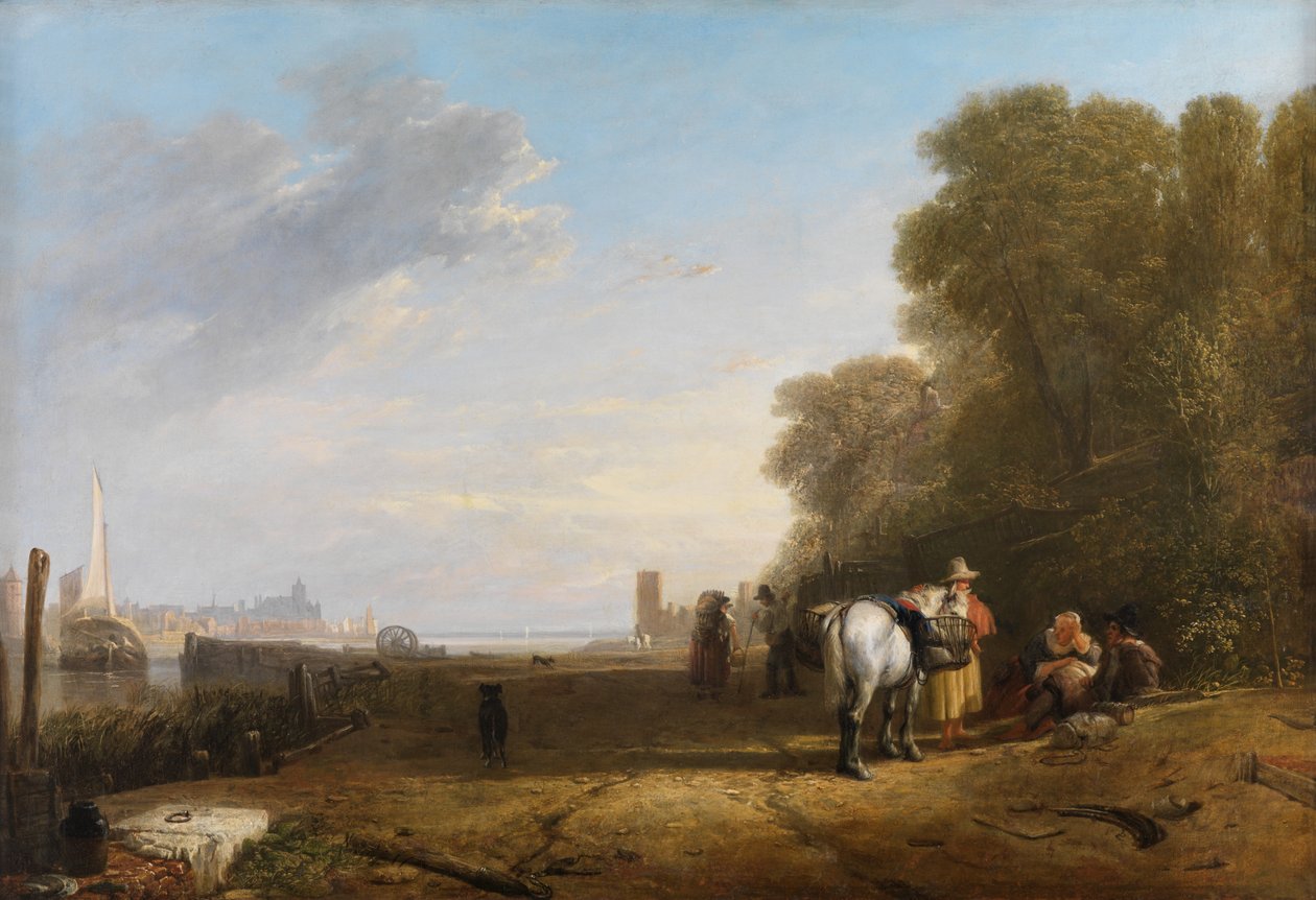 En scene i Holland af Augustus Wall Callcott
