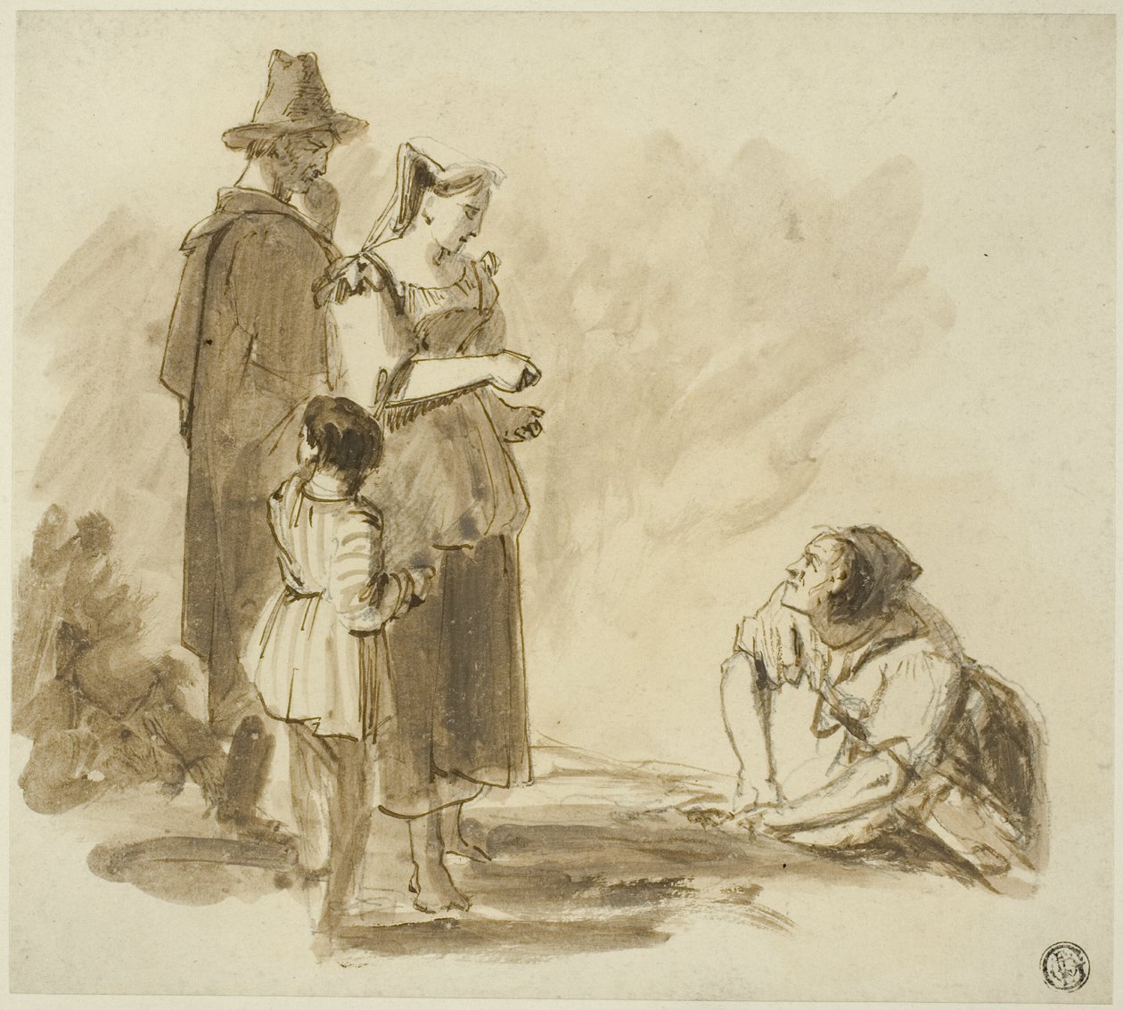 Fire bønder af Augustus Wall Callcott