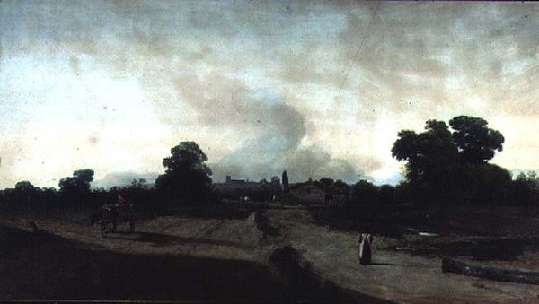 Landskab: Aften (tegning) af Augustus Wall Callcott