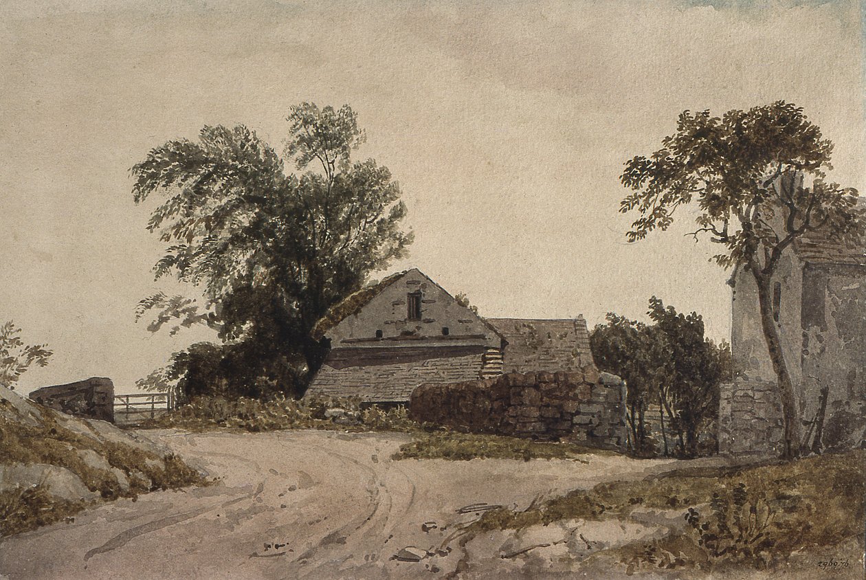 Vejsidehytter (tegning) af Augustus Wall Callcott