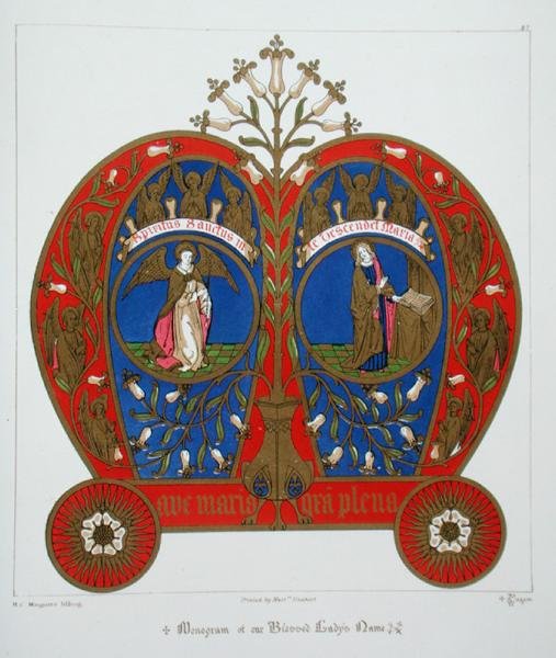 Monogram af vor velsignede frues navn, fra 
