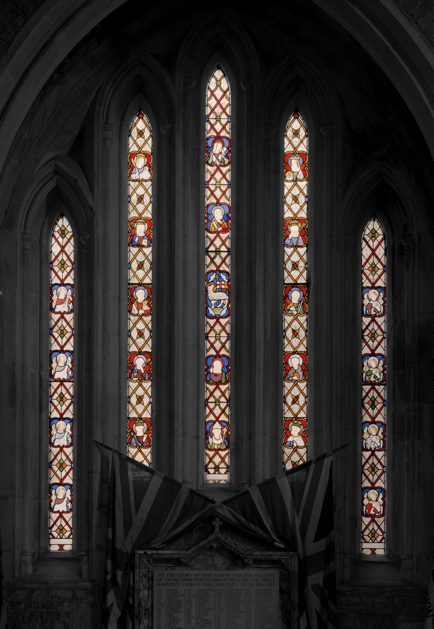 Tilbedelse af lammet, 1850 (farvet glas) af Augustus Welby Northmore Pugin