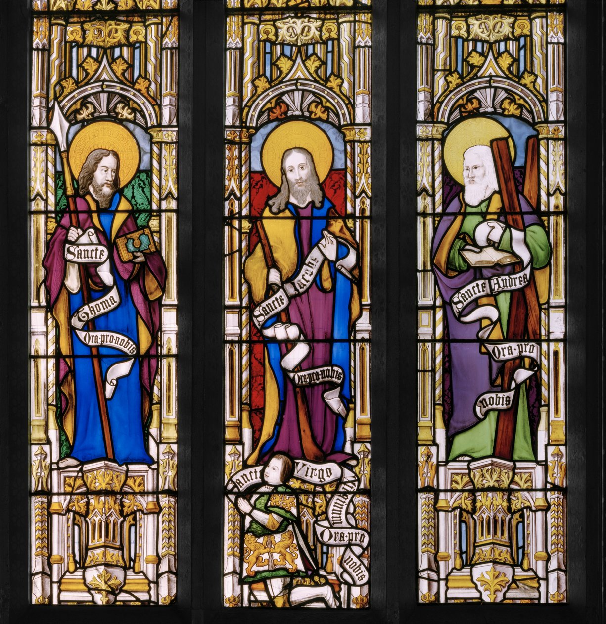 Apostle, detalje, 1837 (farvet glas) af Augustus Welby Northmore Pugin