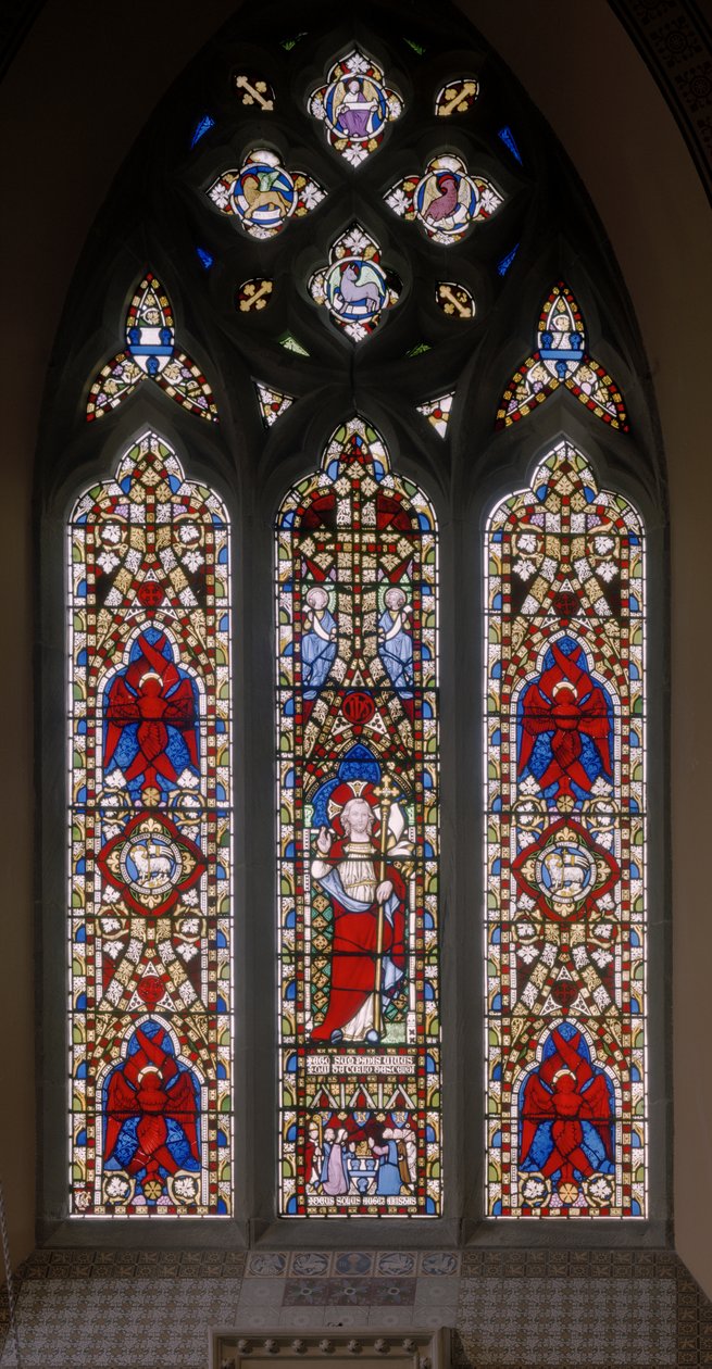 Kristus med serafer, ca. 1844 (farvet glas) af Augustus Welby Northmore Pugin