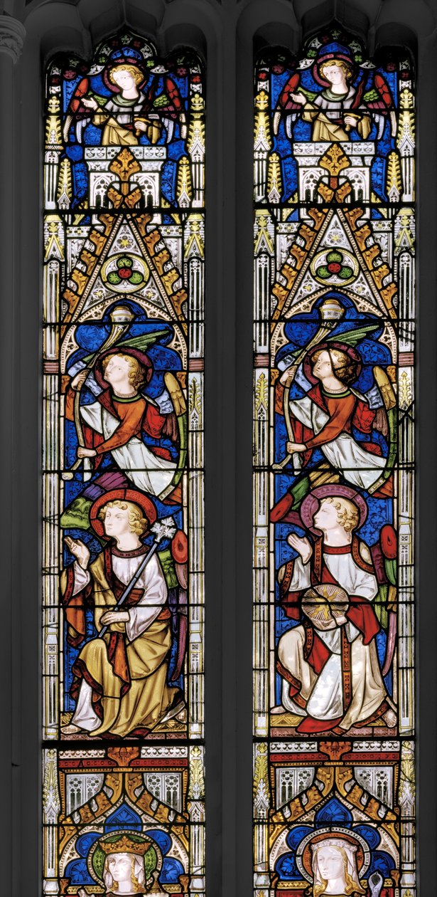 Jomfruens kroning, detalje, 1851 (farvet glas) af Augustus Welby Northmore Pugin