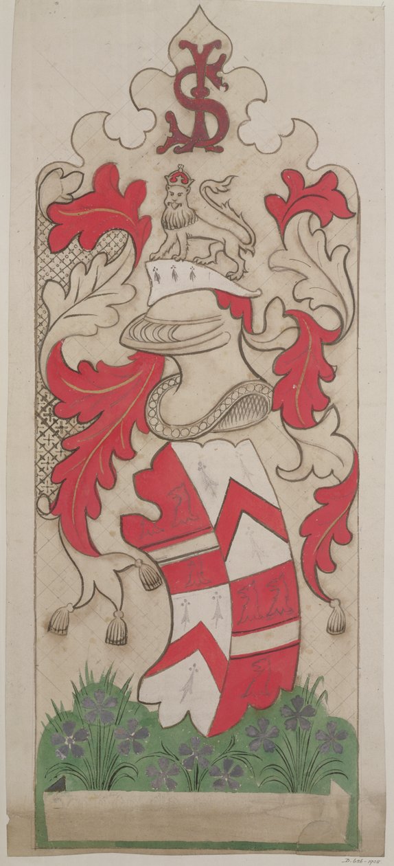 Design til udsmykning af parlamentets huse (blyant, gouache & wc på papir) af Augustus Welby Northmore Pugin