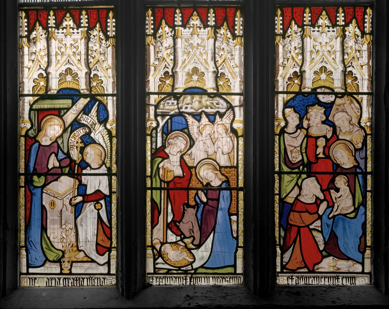 Begivenheder fra Kristi liv og Jomfru Maria, detalje, 1851 (farvet glas) af Augustus Welby Northmore Pugin