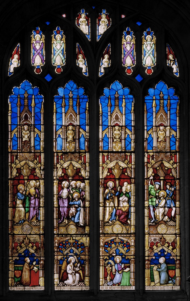 Begivenheder i Sankt Thomas Apostlens liv, ca. 1843 (farvet glas) af Augustus Welby Northmore Pugin
