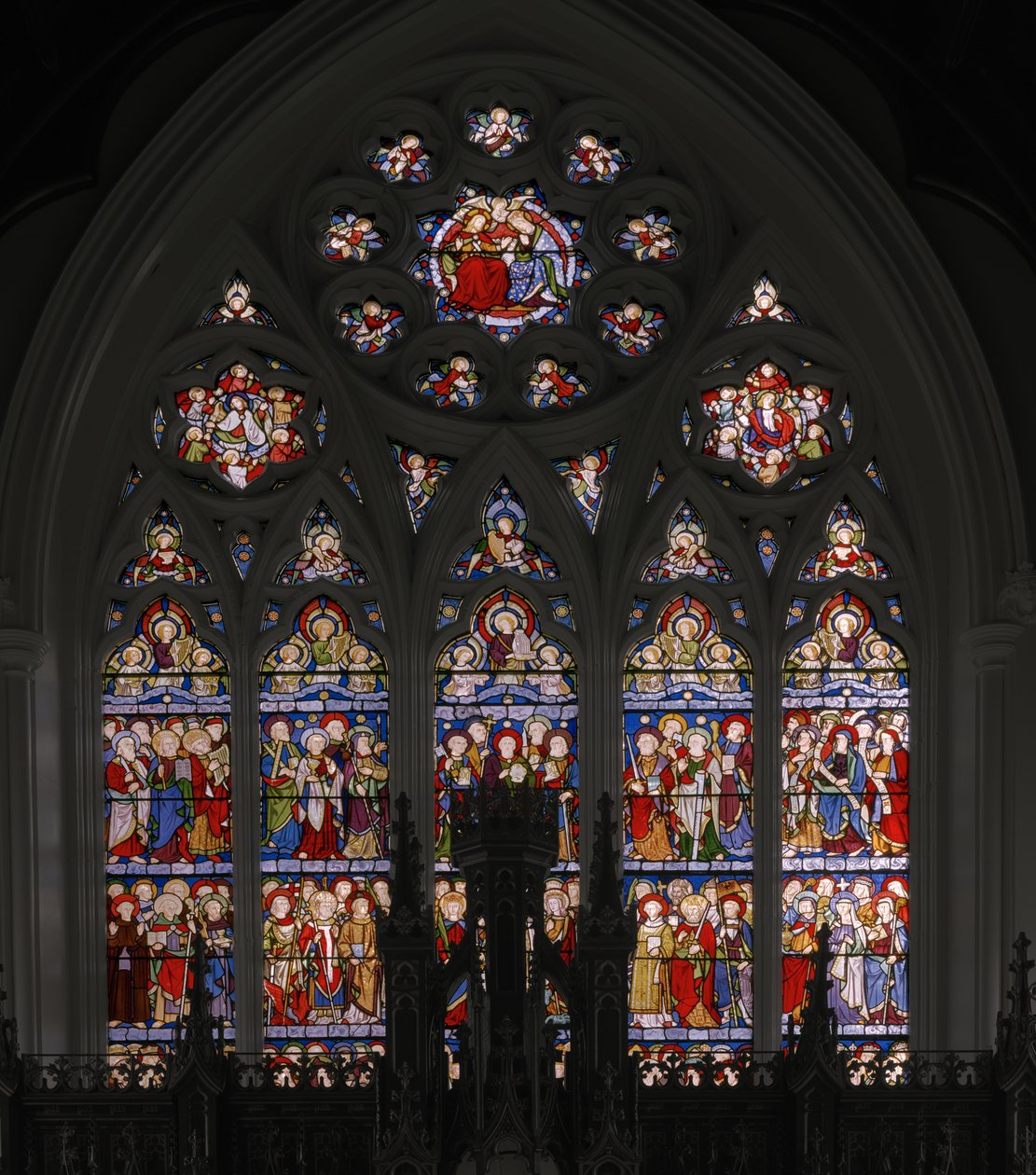 Det himmelske Jerusalem, 1849 (farvet glas) af Augustus Welby Northmore Pugin