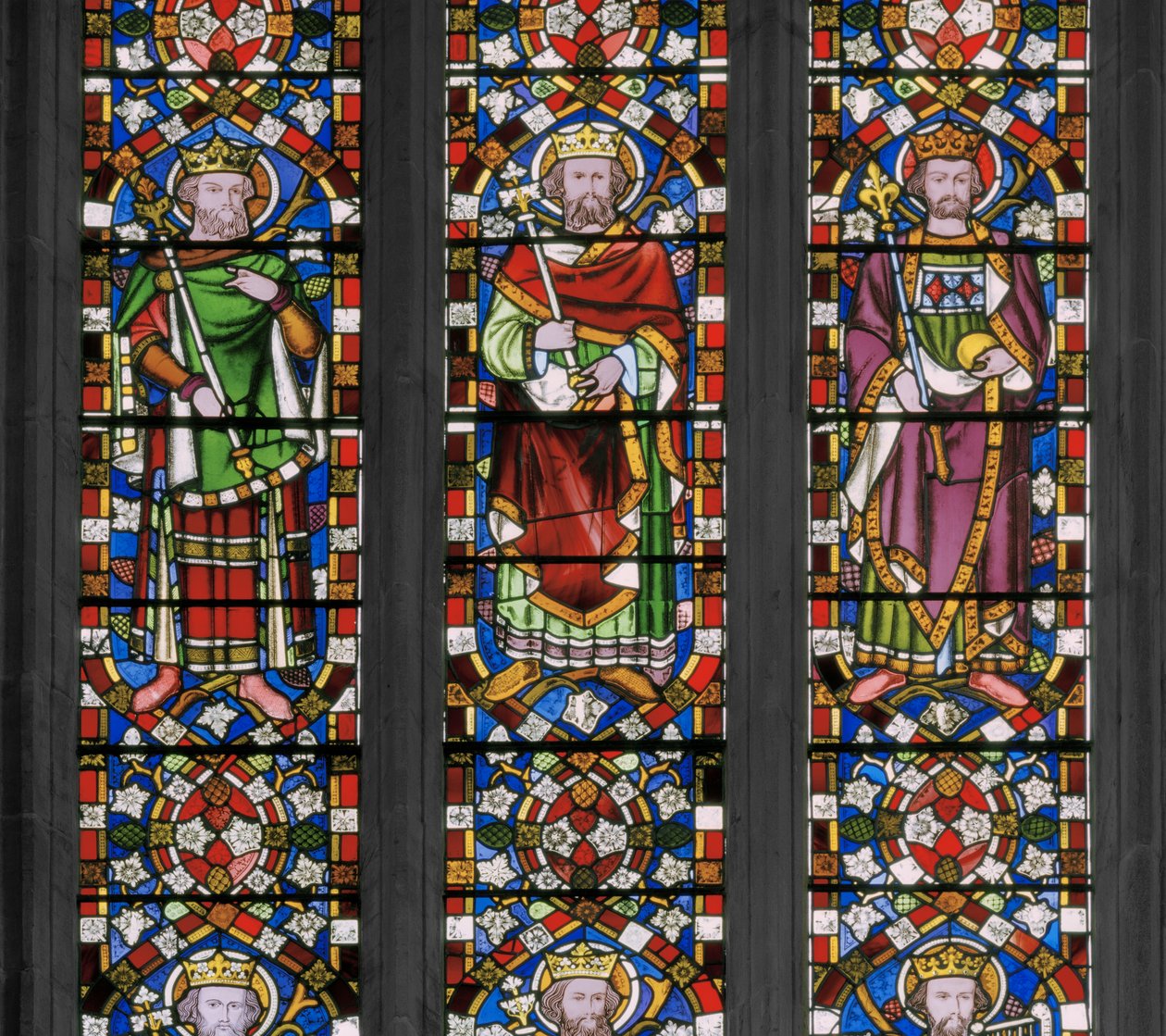 Jesse Tree, detalje, 1848 (farvet glas) af Augustus Welby Northmore Pugin