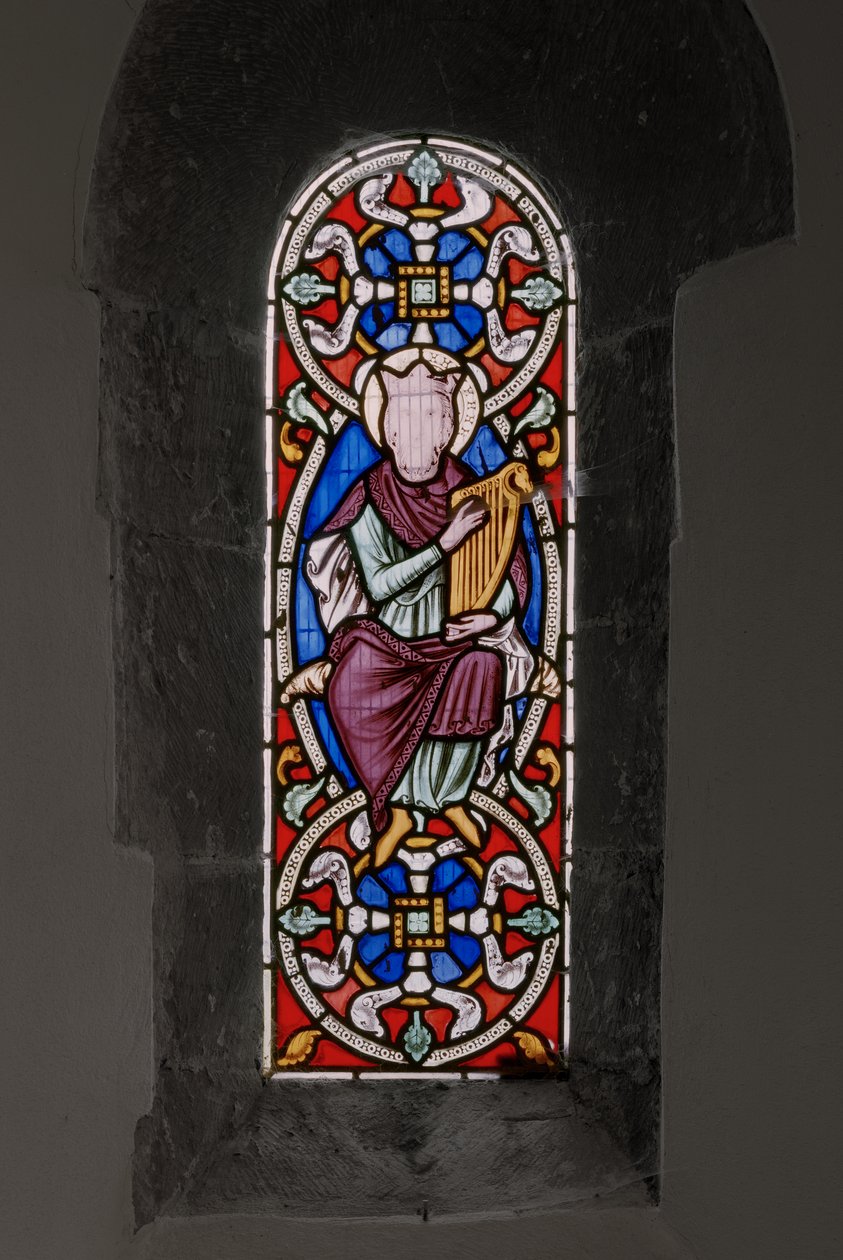Kong David, 1849 (farvet glas) af Augustus Welby Northmore Pugin