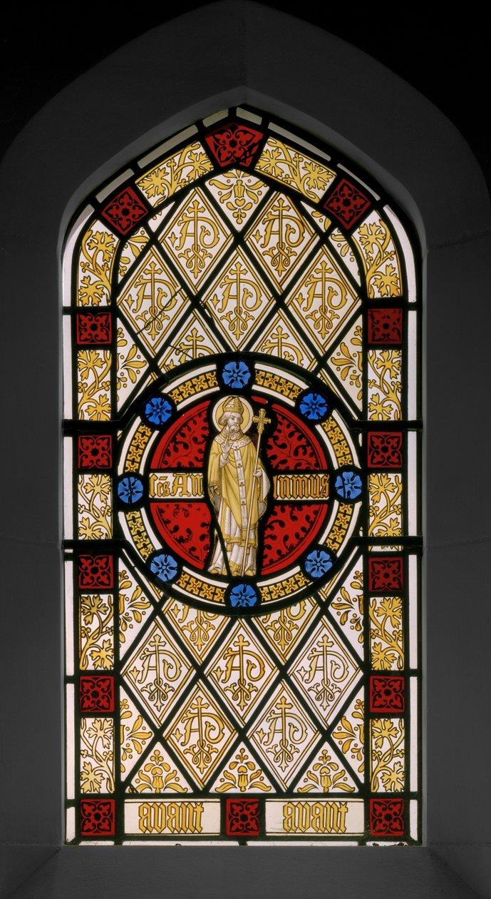 Biblioteksvindue, ca. 1844 (farvet glas) af Augustus Welby Northmore Pugin