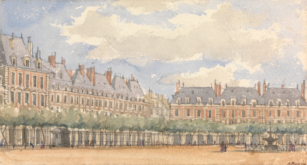 Place Royale, Paris af Augustus Welby Northmore Pugin