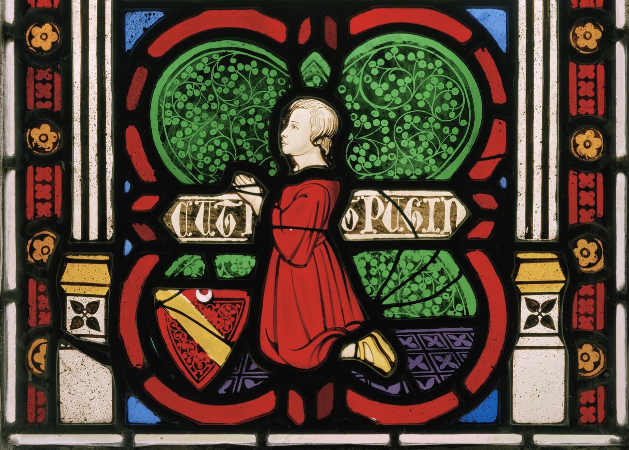 Pugins anden søn Cuthbert, kapelvindue, ca.1844 (glasmaleri) af Augustus Welby Northmore Pugin