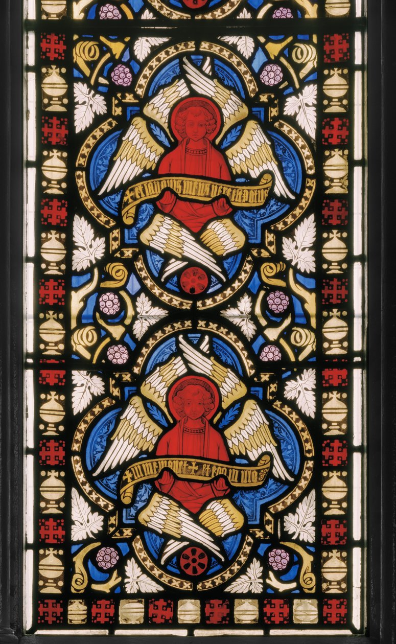 Seraphim, Blessed Sacrament Chapel, ca. 1845 (farvet glas) af Augustus Welby Northmore Pugin