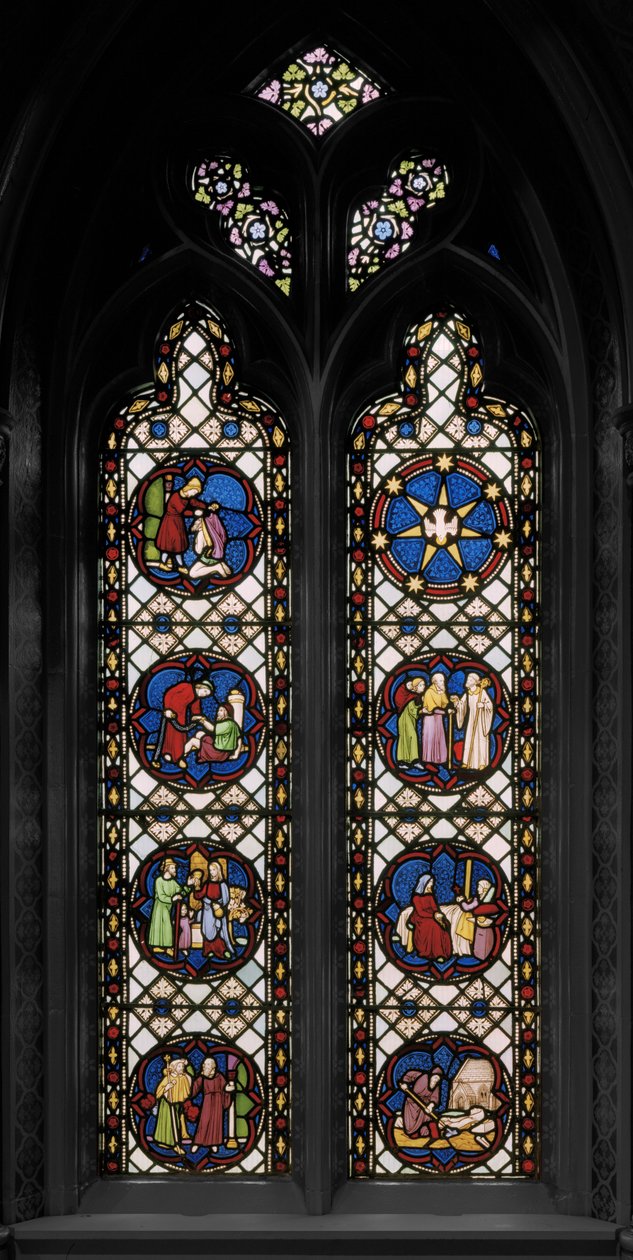 Seven Corporal Acts Of Mercy, ca. 1845 (farvet glas) af Augustus Welby Northmore Pugin