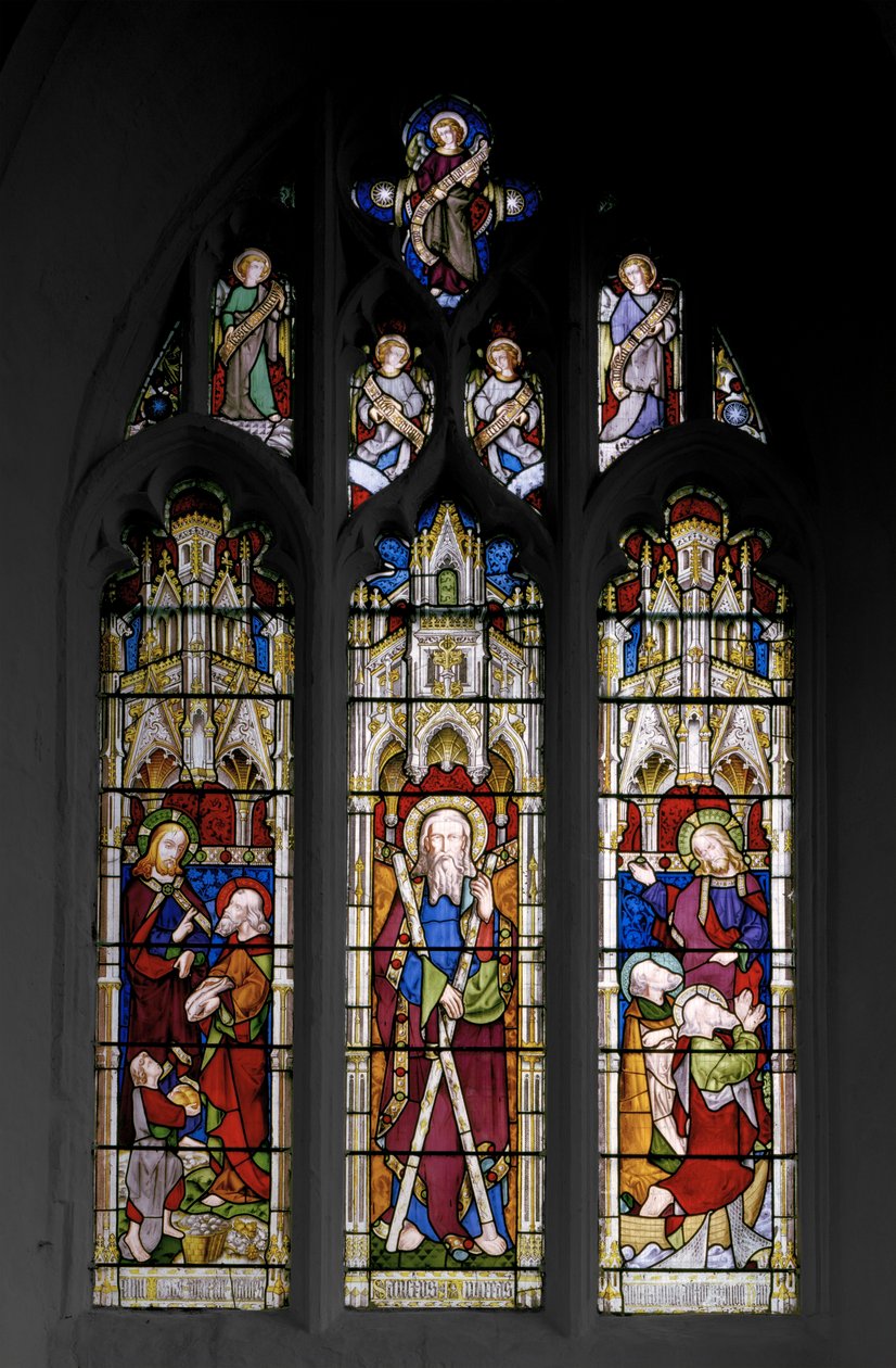 St. Andrew & Christs Miracles, 1851 (farvet glas) af Augustus Welby Northmore Pugin