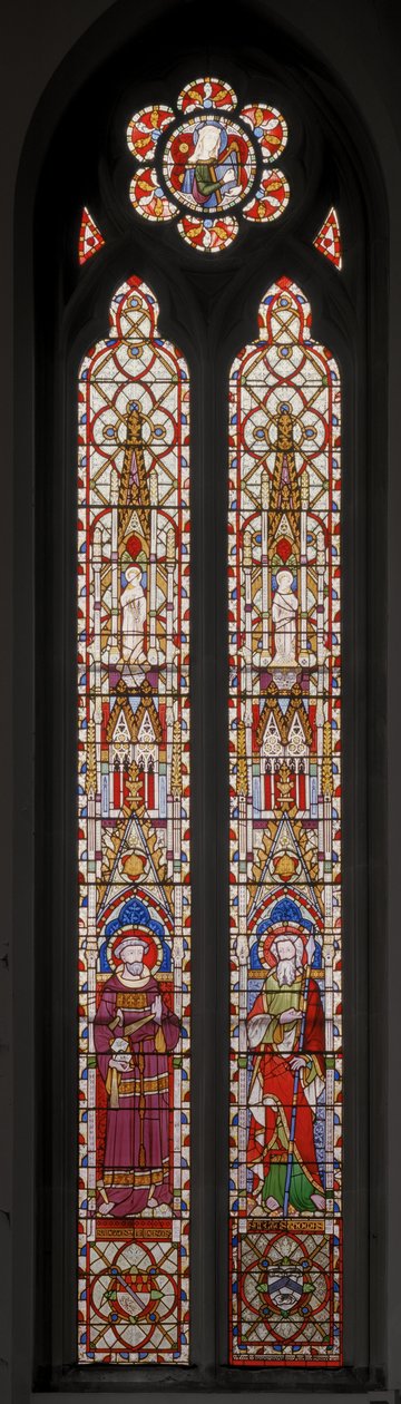St. Frans af Assisi og St. Thomas apostlen, 1852 (farvet glas) af Augustus Welby Northmore Pugin