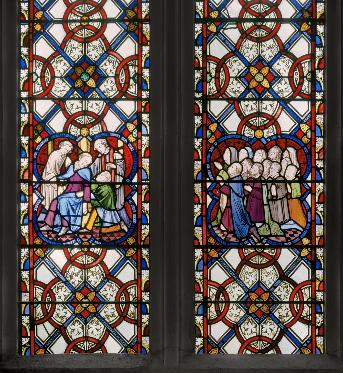 St. George Window, detalje, 1850 (farvet glas) af Augustus Welby Northmore Pugin