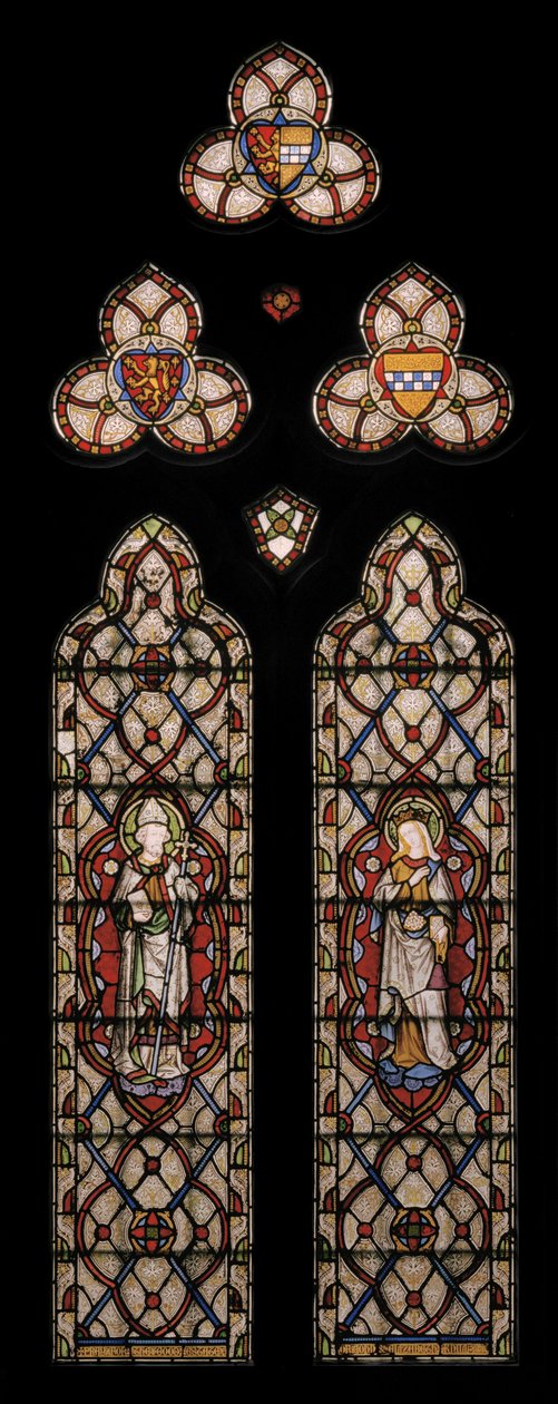 St. John of Beverley & St. Elizabeth af Ungarn, 1849 (farvet glas) af Augustus Welby Northmore Pugin