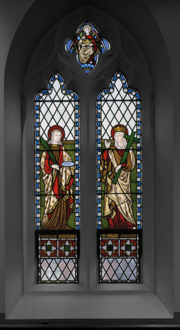 St. Lucy og St. Helen, 1848 (farvet glas) af Augustus Welby Northmore Pugin