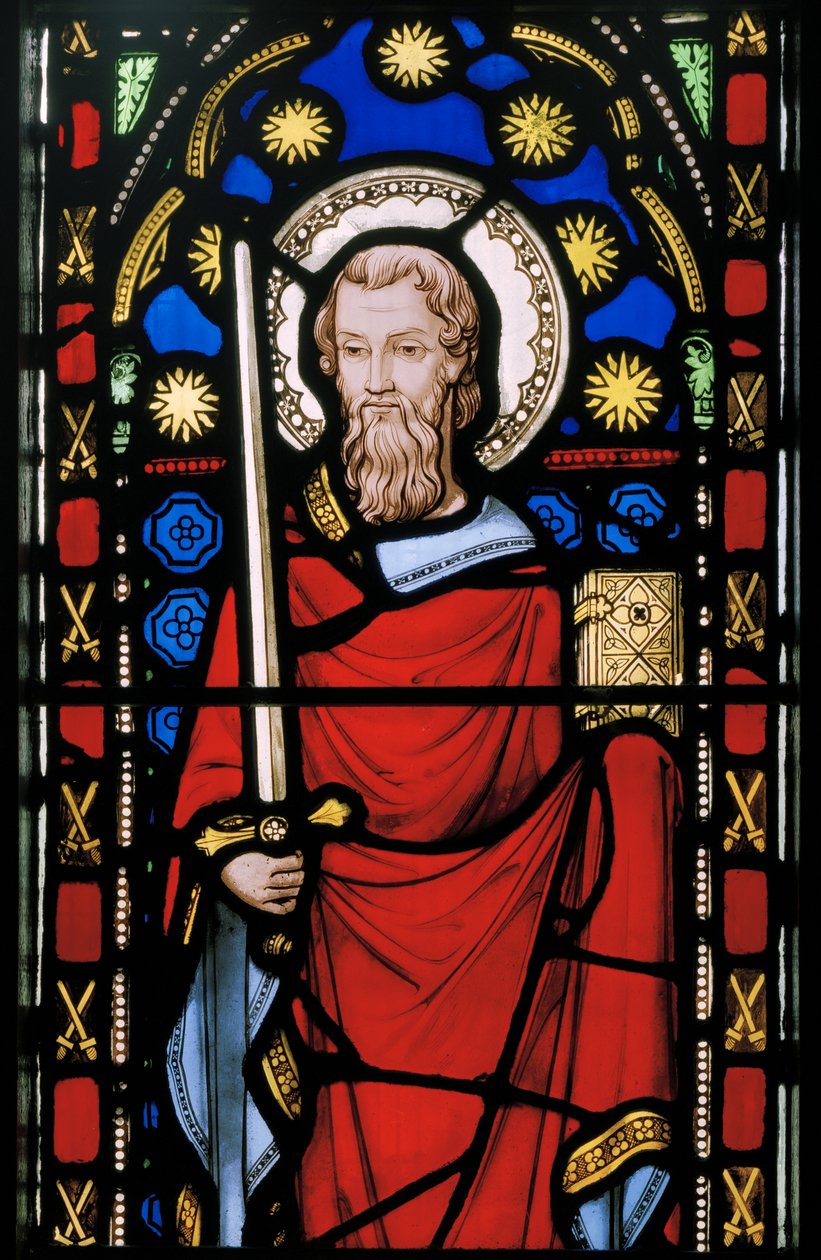 St. Paul, detalje, ca. 1845 (farvet glas) af Augustus Welby Northmore Pugin