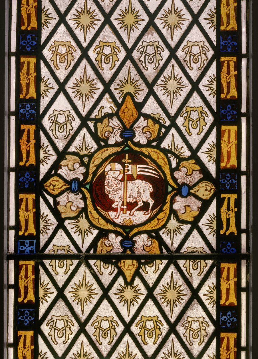 The Lamb of God, detalje, 1842 (farvet glas) af Augustus Welby Northmore Pugin